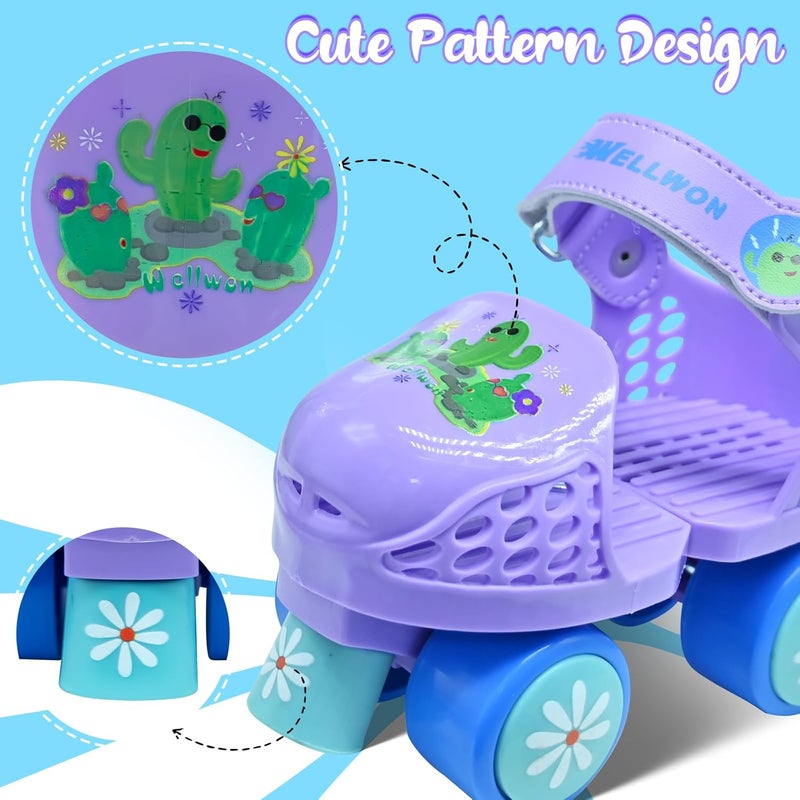 WELLWON Kids Roller Skate for Girls Boys Ages 2-5 Years Old, Adjustable Toddler Rollerskates, Children Beginner Roller Skate - Image 5